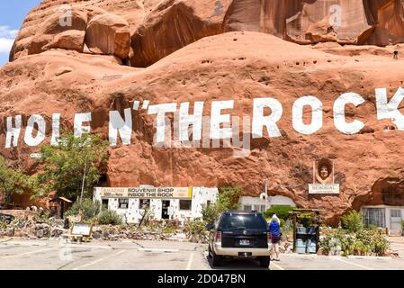 Trou dans le Rock arrêt touristique dans le sud-ouest de l'Arizona Banque D'Images