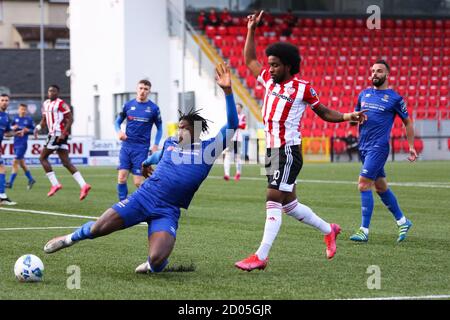 Sobowale (Waterford) avec une autorisation de dernière minute de WALTER FIGUEIRA (Derry City FC) Pendant le montage de l'Airtricity League entre Derry City et Wat Banque D'Images