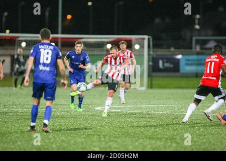 CONOR CLIFFORD (Derry City FC) Pendant le montage de l'Airtricity League entre Derry City et Waterford 02-10-2020 photo de Kevin Moore/Maiden City Images Banque D'Images