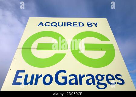 L'image montre le logo du Groupe EG à Blackburn le 13 novembre 2019. (Photo/Jon Super 07974 356-333) Banque D'Images