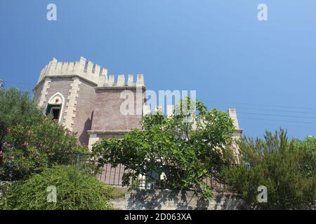 Un manoir historique dans l'île d'Aegina Banque D'Images