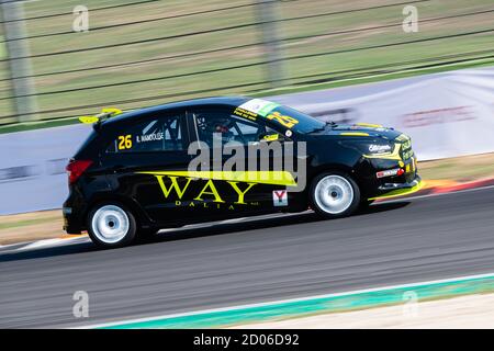 Vallelunga, Rome, Italie, 12 septembre 2020. Ford Ka championnat de course de voitures en action sur piste arrière-plan flou Banque D'Images