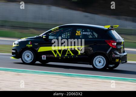 Vallelunga, Rome, Italie, 12 septembre 2020. Ford Ka championnat de course de voitures en action sur piste arrière-plan flou Banque D'Images