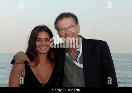 Sète, France. 8 juillet 2018. Henri Cohen et Ophelie Bau ont assisté au Sunsete film Festival. Banque D'Images