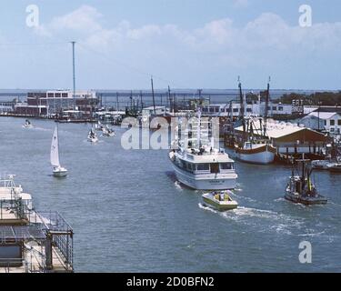 Seabrook et Kemah, scènes historiques au bord de l'eau du Texas Banque D'Images