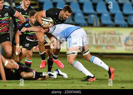 Parme, Italie. parme 2020, Italie, 02 octobre 2020, Mattia Bellini (Zebre) pendant Zebre contre Cardiff Blues - Rugby Guinness Pro 14 - Credit: LM/Alessio Tarpini Credit: Alessio Tarpini/LPS/ZUMA Wire/Alay Live News Banque D'Images