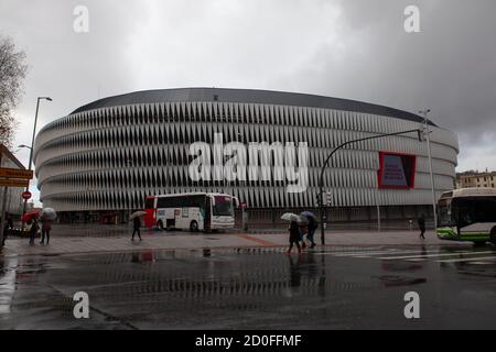 BILBAO, PAYS BASQUE / ESPAGNE - 25 JANVIER 2019: Stade San Mames également connu sous le nom de Nuevo San Mames ou San Mames Barria Banque D'Images