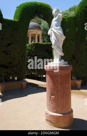 Sculpture au Parc del Laberint d'Horta, Barcelone Banque D'Images