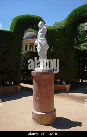 Sculpture au Parc del Laberint d'Horta, Barcelone Banque D'Images