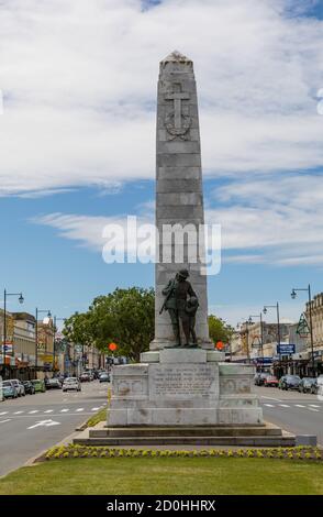 Le mémorial de la guerre mondiale à Thames Street, à Oamaru, Otago, Nouvelle-Zélande Banque D'Images