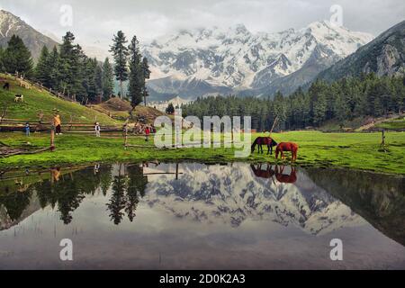 Le lac Rama est un lac près d'Astore, à Gilgit-Baltistan, au Pakistan. Il est au sommet de la belle vallée d'Astore Banque D'Images