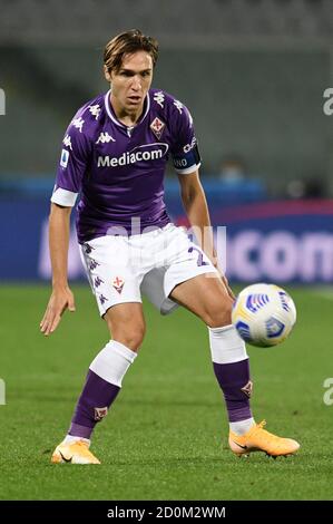 Florence, Italie. 2 octobre 2020. Florence, Italie, 02 Oct 2020, Federico Chiesa (ACF Fiorentina) dans azione pendant Fiorentina vs Sampdoria - football italien série A match - Credit: LM/Matteo Papini Credit: Matteo Papini/LPS/ZUMA Wire/Alay Live News Banque D'Images