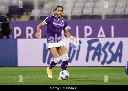 Martin Caceres (ACF Fiorentina) dans azione pendant Fiorentina vs Sampdoria, football italien Serie A match, Florence, Italie, 02 octobre 2020 Banque D'Images