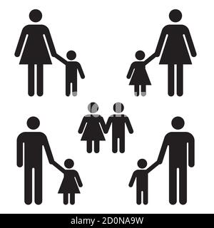 Famille icon set Illustration de Vecteur