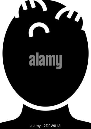 trichophytose maladie de la peau glyphe icône illustration du vecteur Illustration de Vecteur