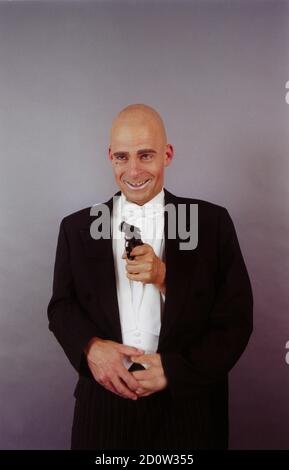 Clown à trois mains, pistolet, drôle, Berlin, Allemagne, Europe Banque D'Images