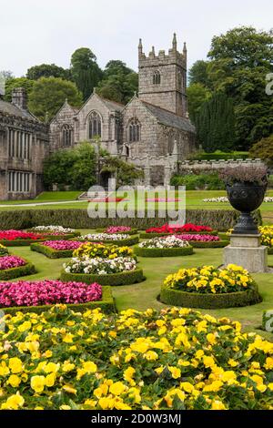 Victorian Lanhydrock House avec jardins, National Trust, Bodmin, Cornwall, Royaume-Uni, Europe Banque D'Images