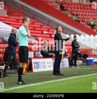 LONDRES, ANGLETERRE. 3 OCTOBRE Phil Parkinson gérant de Sunderland lors du match Sky Bet League 1 entre Charlton Athletic et Sunderland à la Valley, Londres, le samedi 3 octobre 2020. (Credit: Tom West | MI News) Credit: MI News & Sport /Alay Live News Banque D'Images