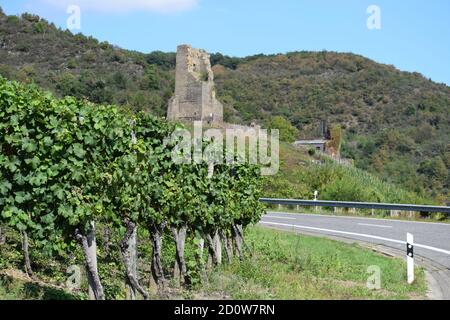 Ruine de Burg Coraidelstein, Klotten Banque D'Images