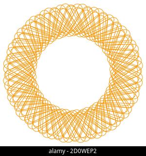 Spirographe abstrait doré. Elément de décoration géométrique, illustration vectorielle Illustration de Vecteur