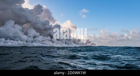 2018 éruption de Puna inférieure de Puu Oo et Kilauea sur la Grande île d'Hawaï. Banque D'Images