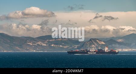 Le côté marocain du détroit de Gibraltar. Banque D'Images