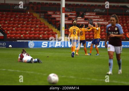 Walsall, Royaume-Uni. 19 mai 2020. Hayley Rosa célèbre son deuxième but lors du match de la Super League féminine de FA entre Aston Villa et Everton au Bank's Stadium de Birmingham. Crédit Kieran Riley/SSP: SPP Sport Press photo. /Alamy Live News Banque D'Images