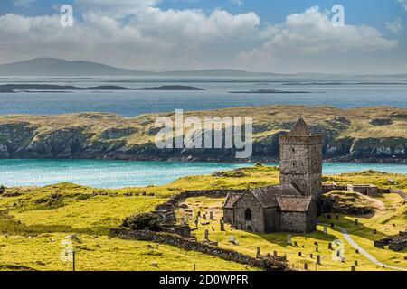 Église Saint-Clements près de Roghadal au sud de Leverburgh, île de Harris, Hébrides extérieures, Écosse Banque D'Images