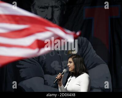 Staten Island, États-Unis. 03ème octobre 2020. L'Assemblywoman Nicole Malliotakis s'exprime lors d'un rassemblement Pro Trump, Pro républicain Party Rally sur Staten Island à New York le samedi 3 octobre 2020. Le parti républicain de Staten Island parraine un rassemblement chaque année environ un mois avant le jour des élections pour encourager les électeurs à voter. Photo de John Angelillo/UPI crédit: UPI/Alay Live News Banque D'Images