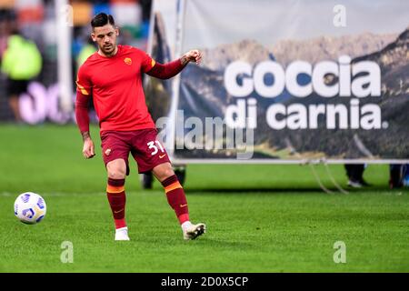 udine, Italie, 03 octobre 2020, Carles Perez (EN TANT que Roma) pendant Udinese vs Roma, football italien série A match - Credit: LM/Alessio Marini/Alay Live News Banque D'Images