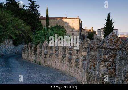 Mur de la ville médiévale de Trujillo, Cáceres, Espagne Banque D'Images