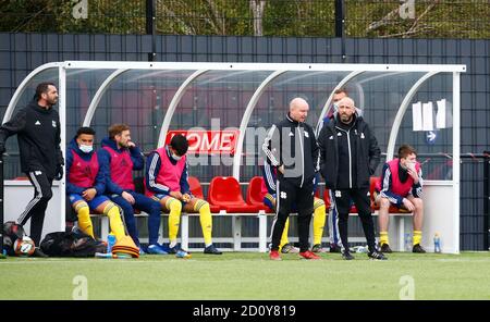 PITSEA, ANGLETERRE - OCTOBRE 03 : Jay Devereux, directeur du hashtag United pendant la phase de qualification de la coupe FA - deuxième tour entre hashtag United et Braintree Town Banque D'Images