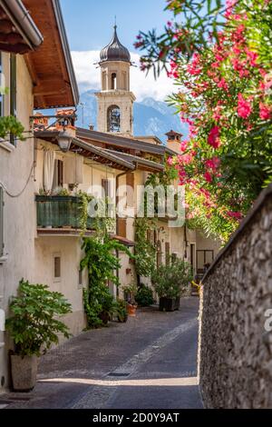 Limone, ville sur le lac de Garde, Lombardie, Italie Banque D'Images