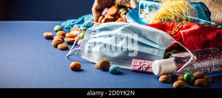 Saint Nicholas jour pendant la pandémie de Covid-19 aux pays-Bas Banque D'Images