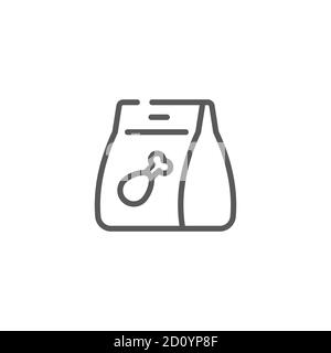Symbole d'icône de vecteur de sac de papier pour livraison rapide d'aliments isolé sur arrière-plan blanc Illustration de Vecteur