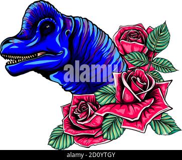 dinosaurus brachiosaurus head art vector illustration design Illustration de Vecteur