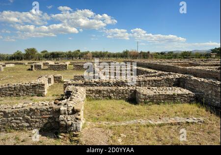 Italie, Basilicate, Venosa, Parc archéologique, ruines de maisons romaines Banque D'Images