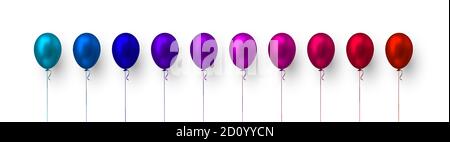 Bulles 3D brillantes réalistes. Illustration de Vecteur