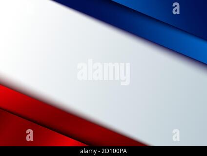 Modèle abstrait bleu brillant métallisé avec rayures rouges brillantes sur fond blanc. Illustration vectorielle Illustration de Vecteur