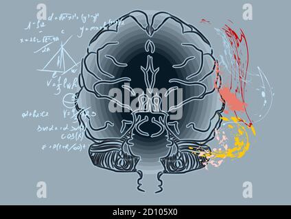 Concept créatif du cerveau humain, vector illustration Illustration de Vecteur