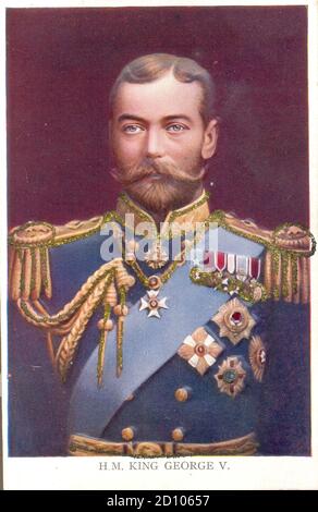 Portrait de relief bas en relief et en relief du roi George V. Banque D'Images