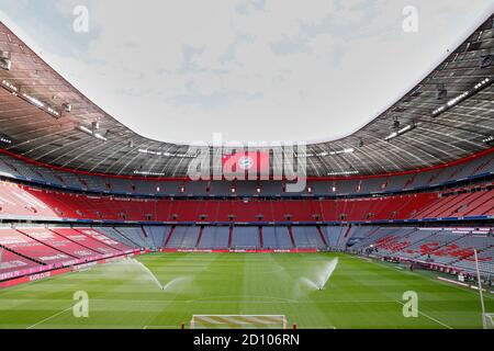 Munich, Allemagne. 04th Oct, 2020. Firo: 04.10.2020, football, 1ère Bundesliga, saison 2020/2021, 3ème match, FC Bayern Munich - Hertha BSC Berlin, Allianz Arena, présentation, vide, général, à l'exclusion du public | usage dans le monde crédit: dpa/Alay Live News Banque D'Images