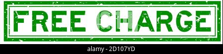Grunge vert mot gratuit carré joint caoutchouc estampé sur arrière-plan blanc Illustration de Vecteur