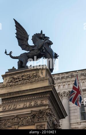 Dragon - le symbole de la ville de Londres, Fleet Street. Banque D'Images