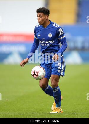 James Justin de Leicester City pendant le match de la Premier League au King Power Stadium de Leicester. Banque D'Images