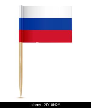 Cure-dent drapeau russe Illustration de Vecteur