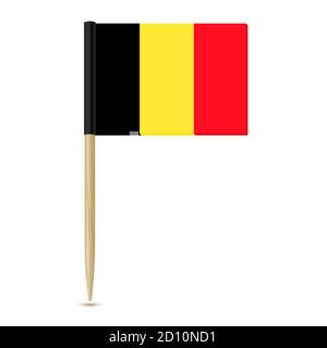 Drapeau de la Belgique. Drapeau cure-dent 10eps Illustration de Vecteur