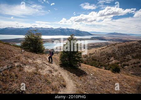 Deux excursions de Calafate dans le parc national de Los Glaciares pour grimper Cerro Cristal et voir le glacier Perito Moreno. Banque D'Images