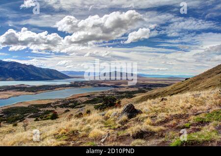 Deux excursions de Calafate dans le parc national de Los Glaciares pour grimper Cerro Cristal et voir le glacier Perito Moreno. Banque D'Images