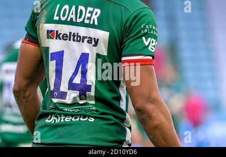 Twickenham, Royaume-Uni. 04e octobre 2020. Ben Loader of London Irish lors du match de rugby Gallagher Premiership entre London Irish et Bristol Rugby à Twickenham Stoop, à Twickenham, en Angleterre, le 4 octobre 2020. Photo de Phil Hutchinson. Utilisation éditoriale uniquement, licence requise pour une utilisation commerciale. Aucune utilisation dans les Paris, les jeux ou les publications d'un seul club/ligue/joueur. Crédit : UK Sports pics Ltd/Alay Live News Banque D'Images